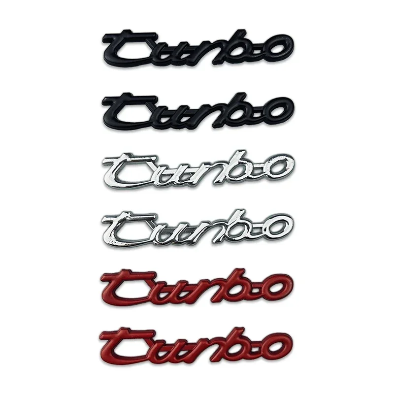 2PCS Metal TURBO Letter Car Styling Trunk Rear Badge Side Sticker for Toyota Volkswagen Lexus Nissan Honda Audi Mazda KIA Subaru