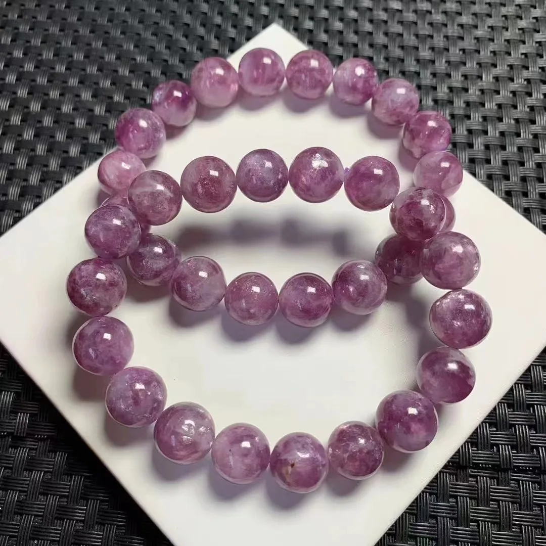 11MM Natural Purple Grandmother Crystal Bracelet Handmade Crystal Quartz Jewelry Stretch Bangle Children Birthday Gift 1PCS