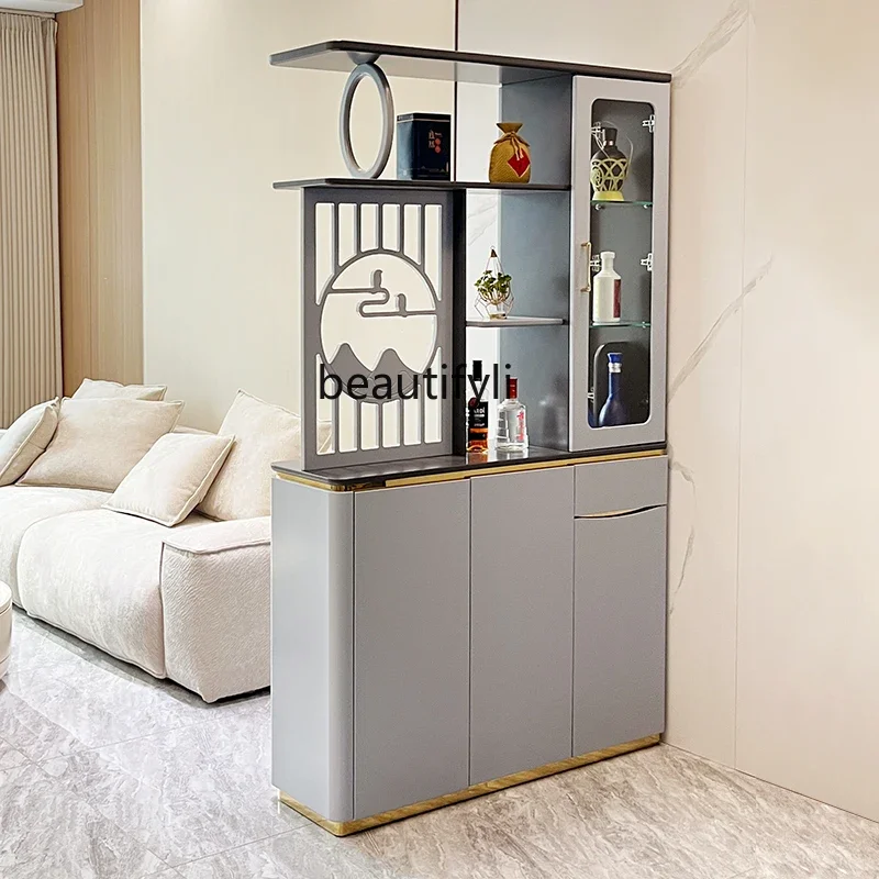 

Italian minimalist entrance cabinet, guest dining room partition cabinet next to the sofa, double-sided screen room cabinet