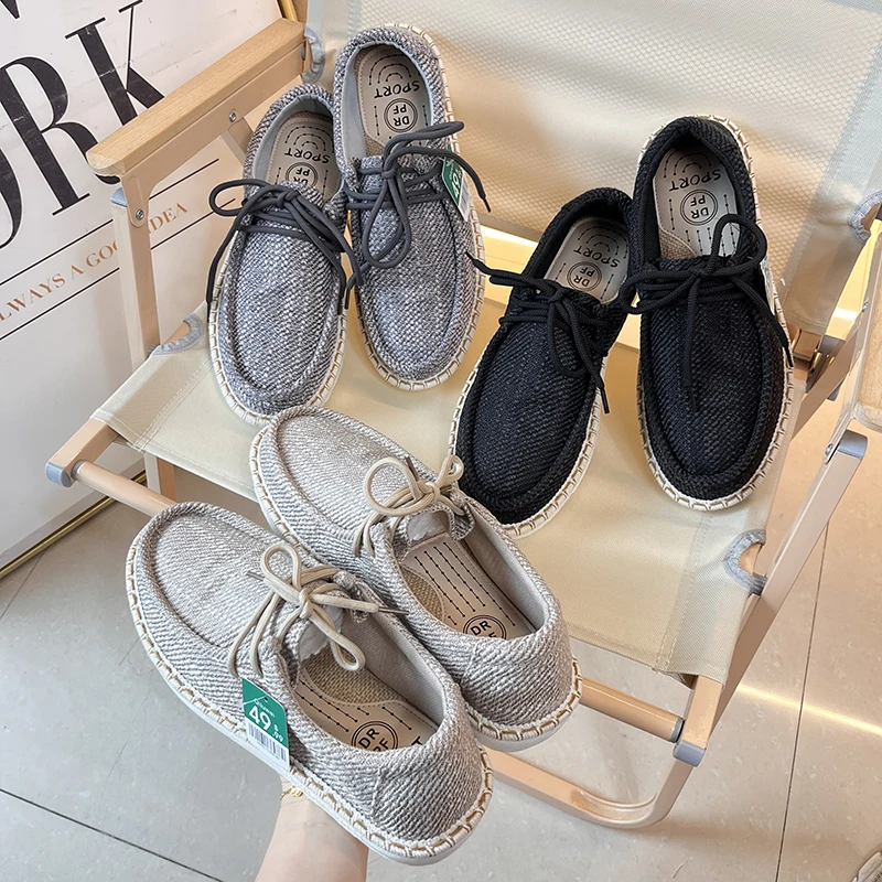 

Мужские низкие дышащие слипоны для повседневной носки, весенне-летние, новые, мягкие, на плоской подошве, в корейском стиле