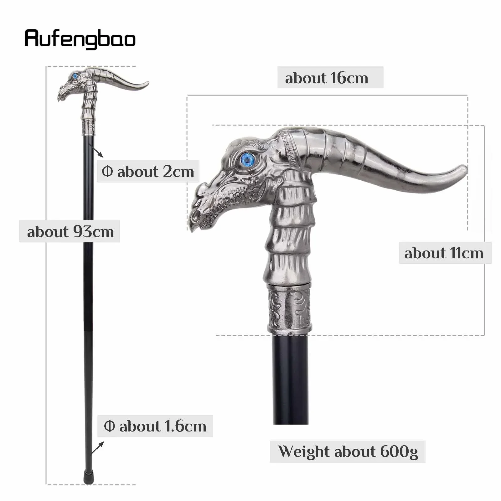 العين الزرقاء ديناصور واحد مشترك موضة عصا للمشي ديكور مصاص دماء تأثيري حفلة عصا للمشي هالوين كروسيه 93 سنتيمتر