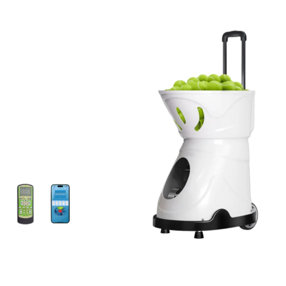 Rechargeable Battery Powered Smart Tennis Ball Thrower Machine For Player Improvement Automatic Feeder Emitter Launcher