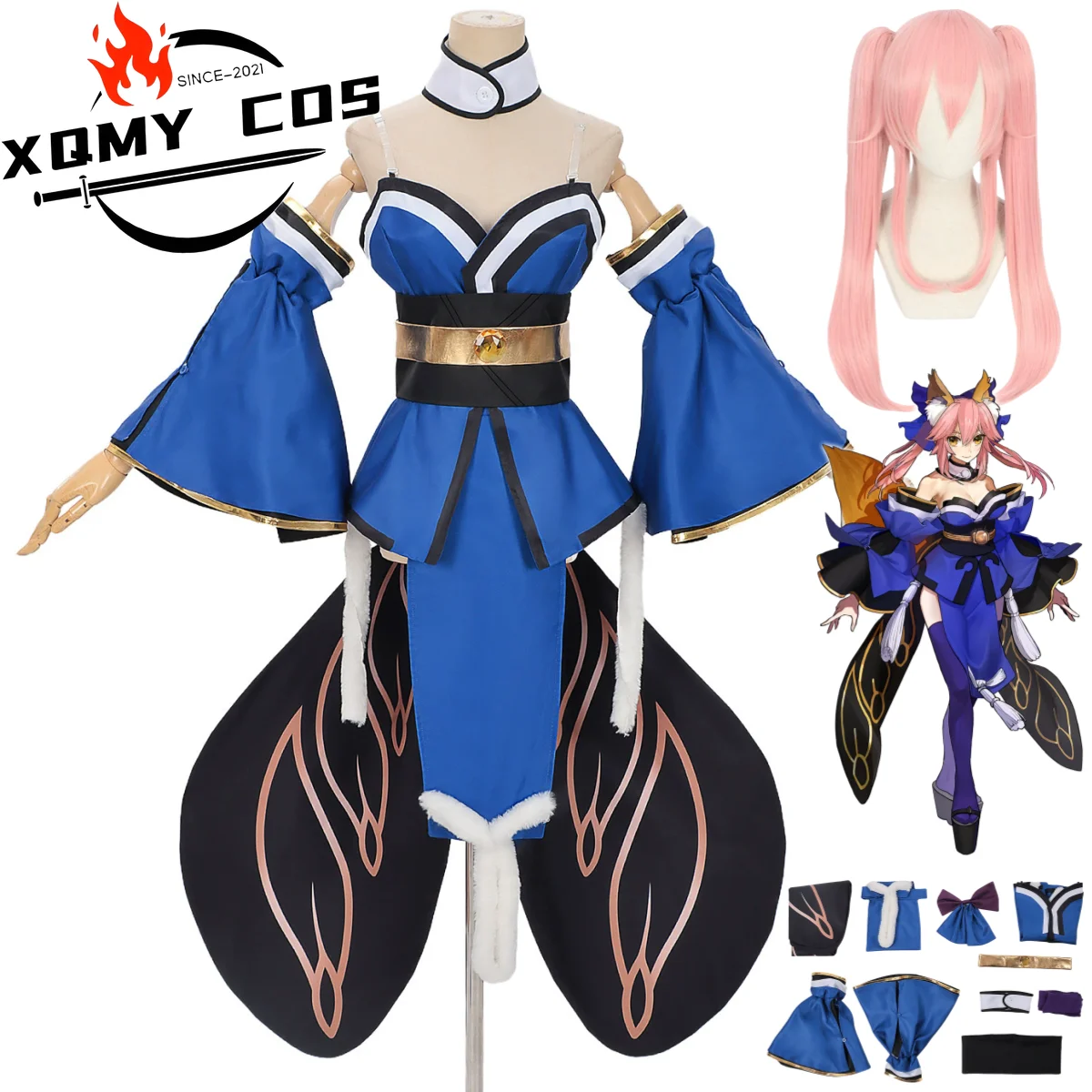 xqgame-fate-grand-order-tamamo-no-mae-disfraz-de-cosplay-destino-extra-azul-hanfu-vestido-peluca-mujer-sexy-traje-de-festival-tradicional