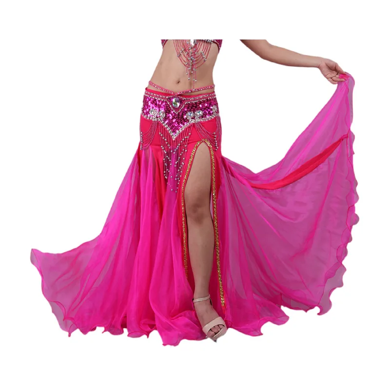 Stage belly dance performance costume female split ends sexy belly dance performance skirt belly dance  carnival