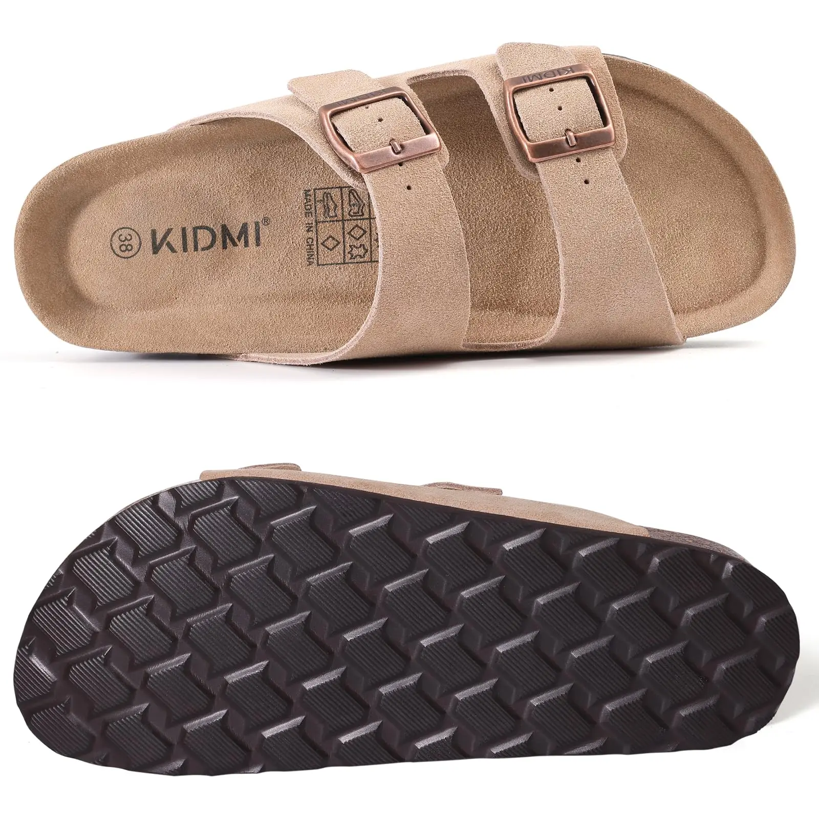 Litfun Classic Cork Sandals For Women Men Fashion Adjustable Slides Anti-slip Rubber Insole Unisex Slippers With Arch Support view 5