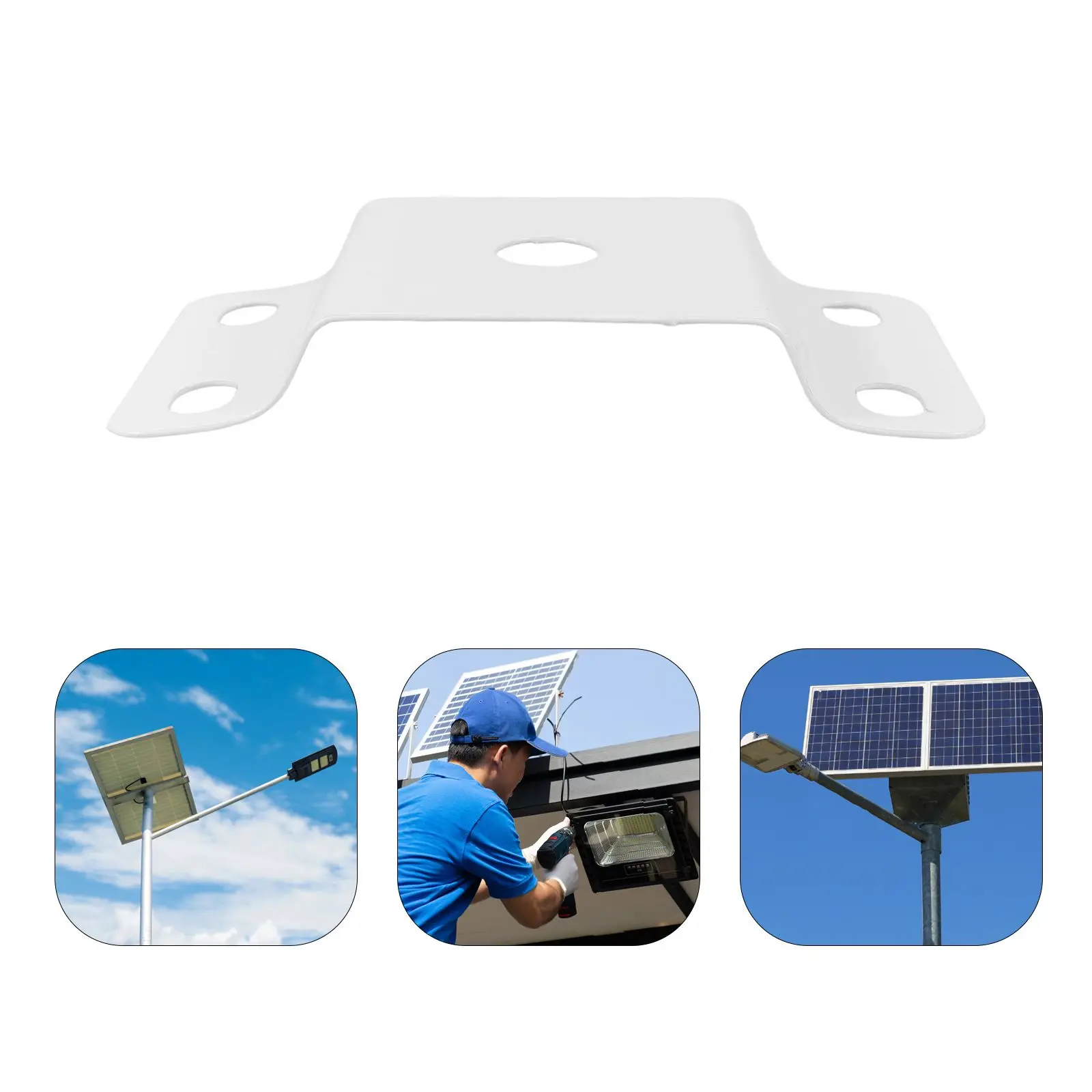 Installazione staffa Kit palo di prolunga luce 1 set Kit di estensione braccio lampada per montaggio su palo luce solare Uso esterno