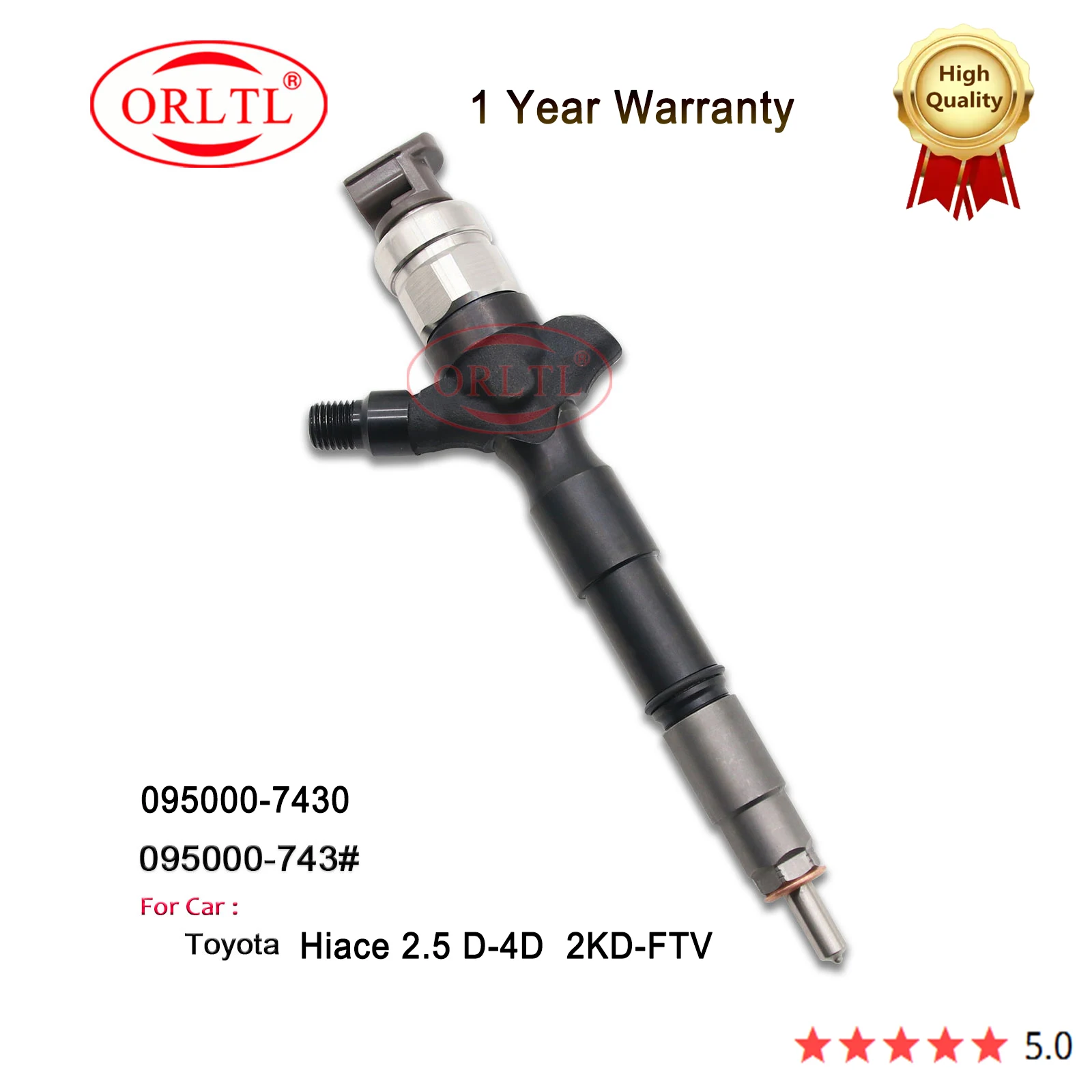 

095000-7430 For Toyota Hiace 2.5 D-4D 2KD-FTV 0950007430 095000 7430 Diesel Common Rail Fuel Injector 095000-743# 23670-39245