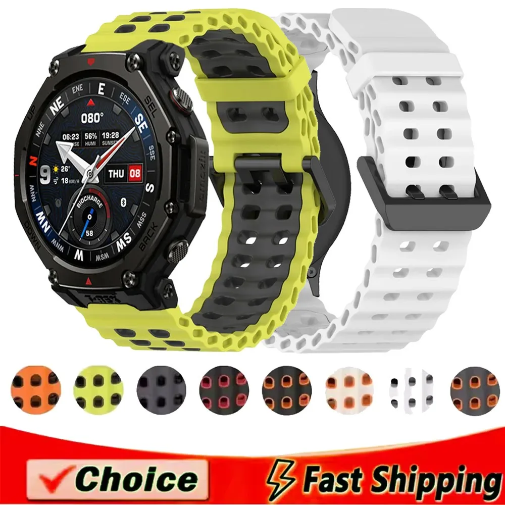 �y�Z�[�����z22mm �I�[�V�����X�|�[�c�V���R���X�g���b�v Amazfit T-Rex3 Pro 48mm/Balance 2-1 �p �\�t�g�ŒʋC���̂���u���X���b�g Huawei Watch GT6-5-4 46mm �p