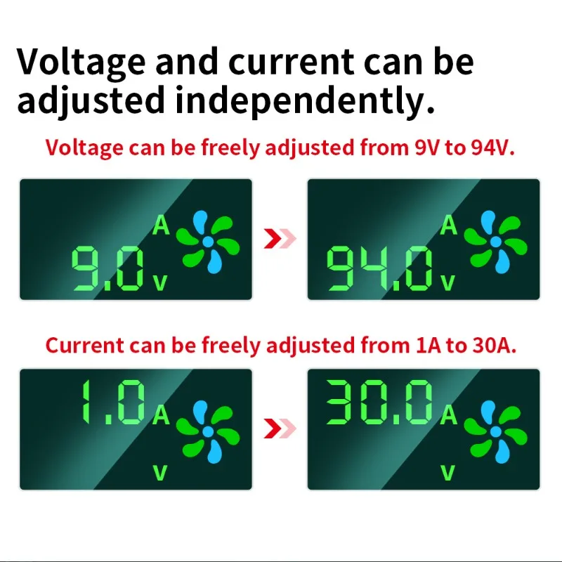 14S Smart LCD  58.8V 1A to 10A adjustable current  LiFePO4 Lithium Charger Forklift truck Floor scrubber 220V UK US EU AU Plug view 4