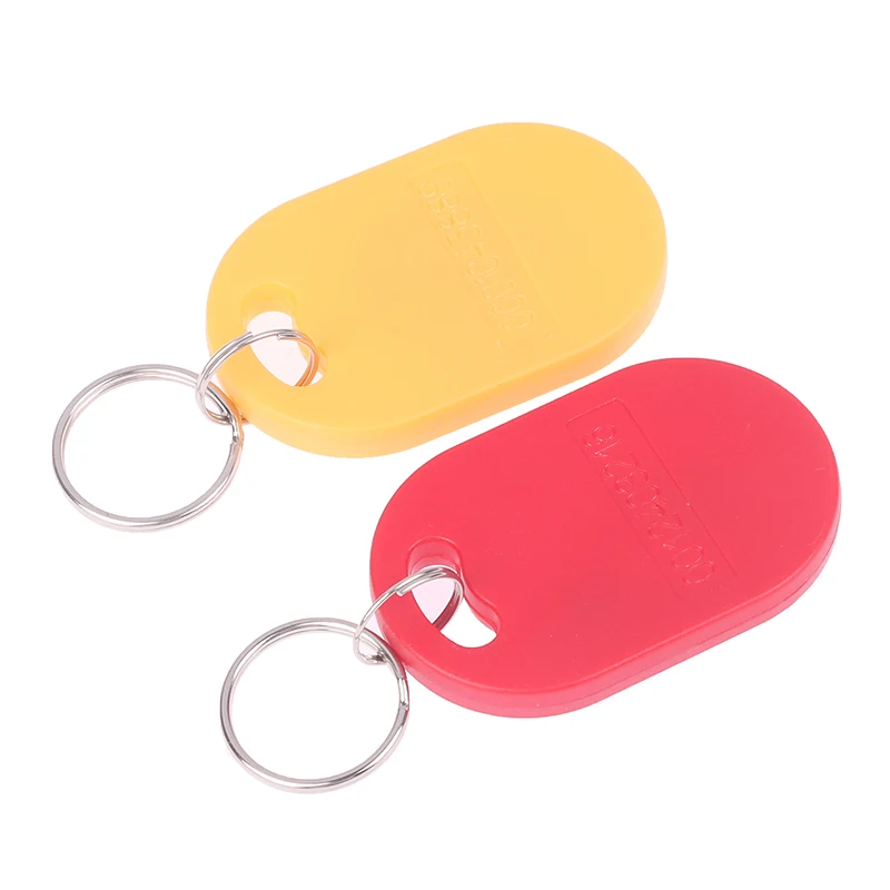 Dual Chip Frequency RFID Key Tags, IC mutável e ID, Keyfob Composto Regravável, 125KHZ, T5577, 13.56MHZ, 1Pc