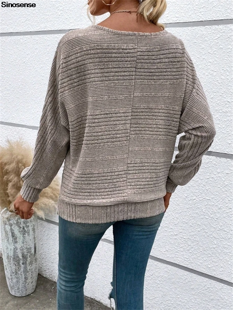 Maglioni autunnali da donna Camicie girocollo a maniche lunghe Pullover Maglioni in maglia a costine Top Y2K Maglioni tunica per data di viaggio quotidiano da strada