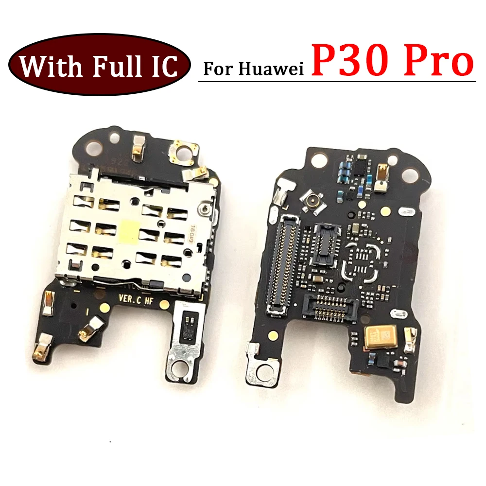 Board Sim Connector For Huawei P30 Pro Sim Card Reader Slot Socket Holder Flex Cable Replacement Parts