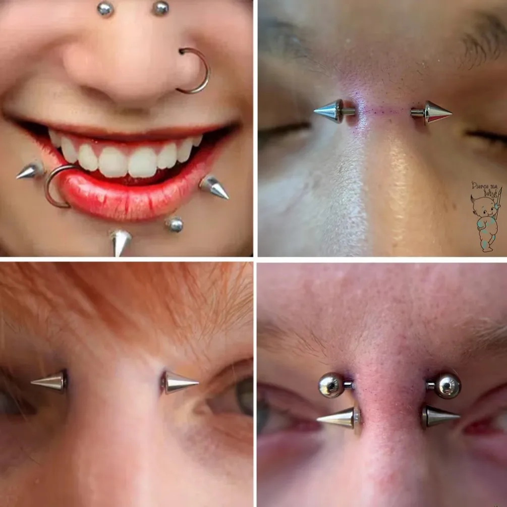 1PC Titanium Spike/Ball Piercing Internal Threaded Nipple Tongue Ring Ear Tragus Face Cartilage Barbell Piercing Body Jewelry