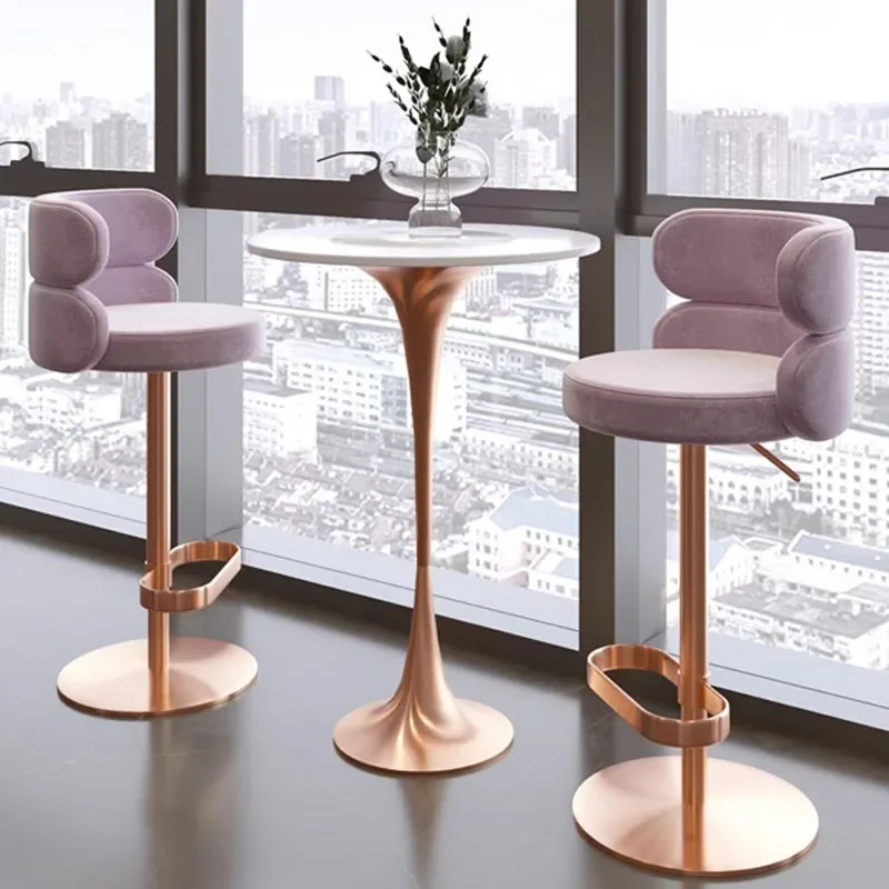 

Accent Office Bar Chairs Luxury Adjustable Modern Ergonomic Bar Stools Aesthetic Computer Minimalist Banqueta Home Furniture