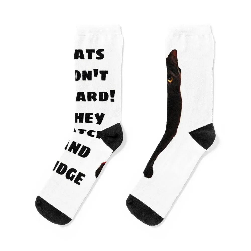 Cats Judge! Socks snow floor Male Socks Women's