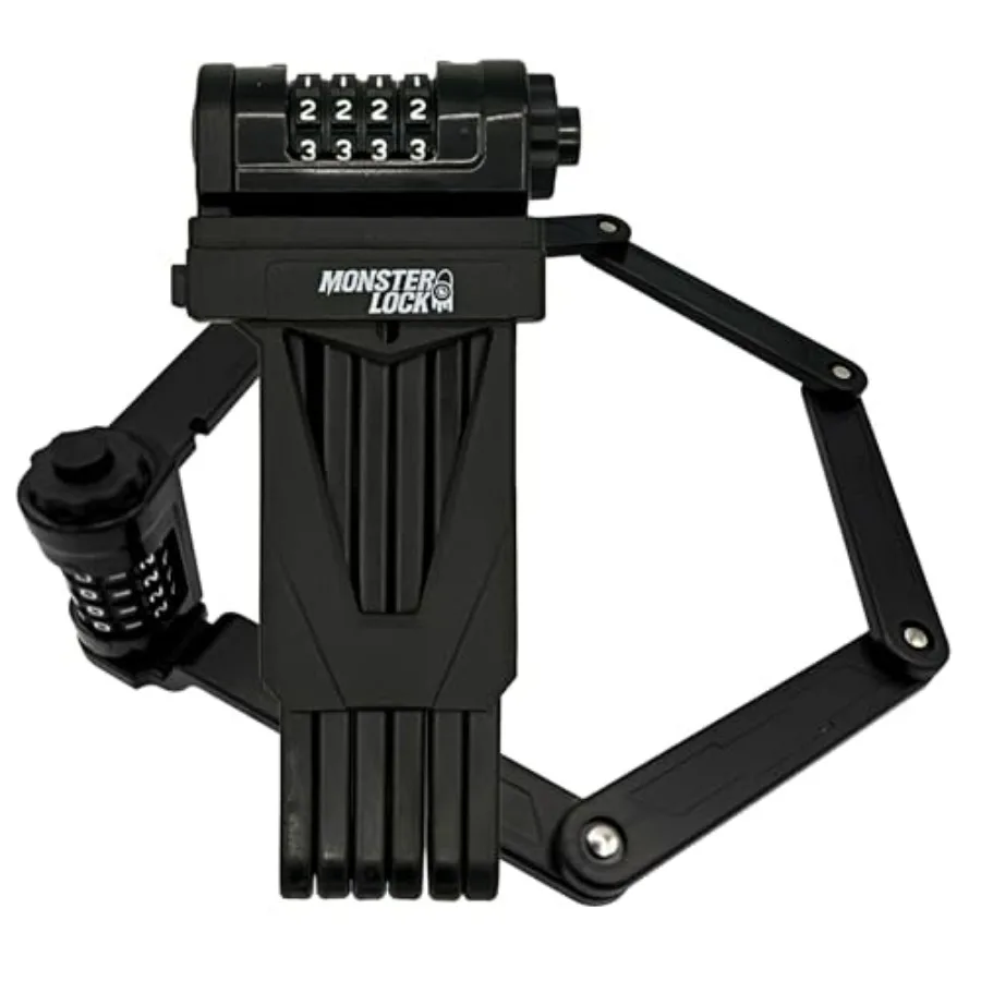 

Складной велосипедный замок Monster: сверхпрочный, противоугонный, из закаленной стали, нержавеющий, компактный, высокозащищенный замок для велосипедов и самокатов