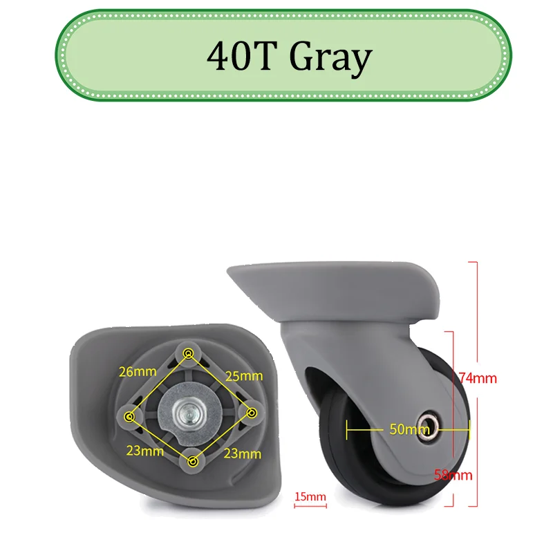 Para American Tourister 40T rueda de equipaje Universal silenciosa resistente al desgaste Push-pull suave accesorios de repuesto de equipaje ruedas