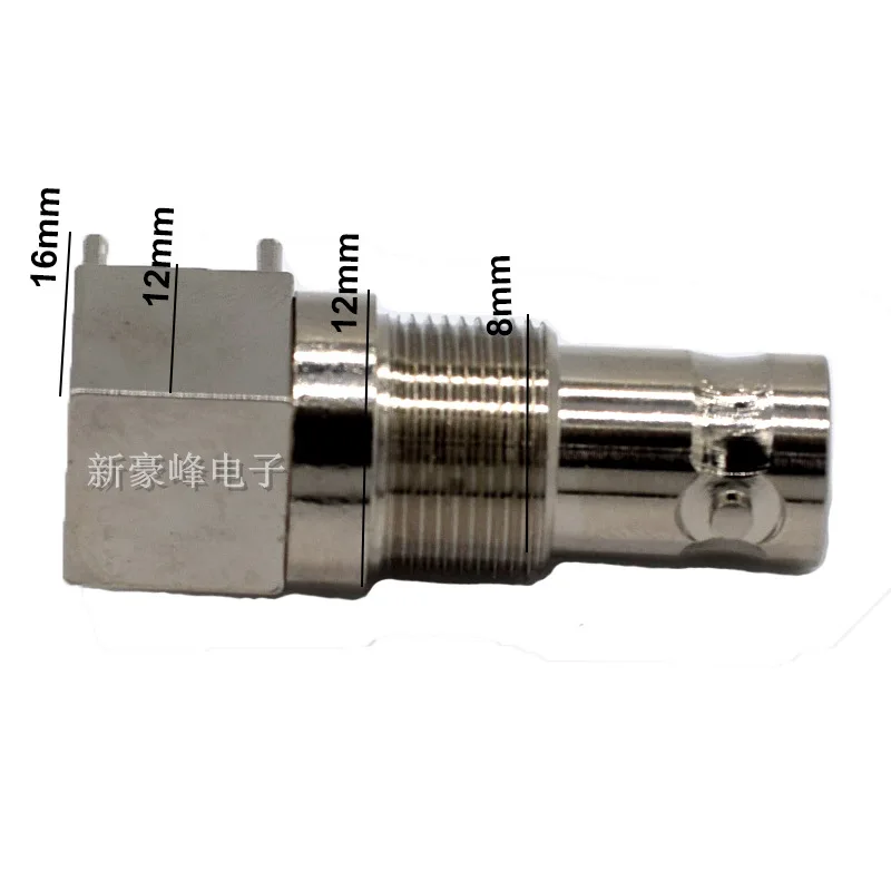 BNC-KWE Female socket 90 degree elbow welding fixed PCB panel Q9 Video monitoring connector