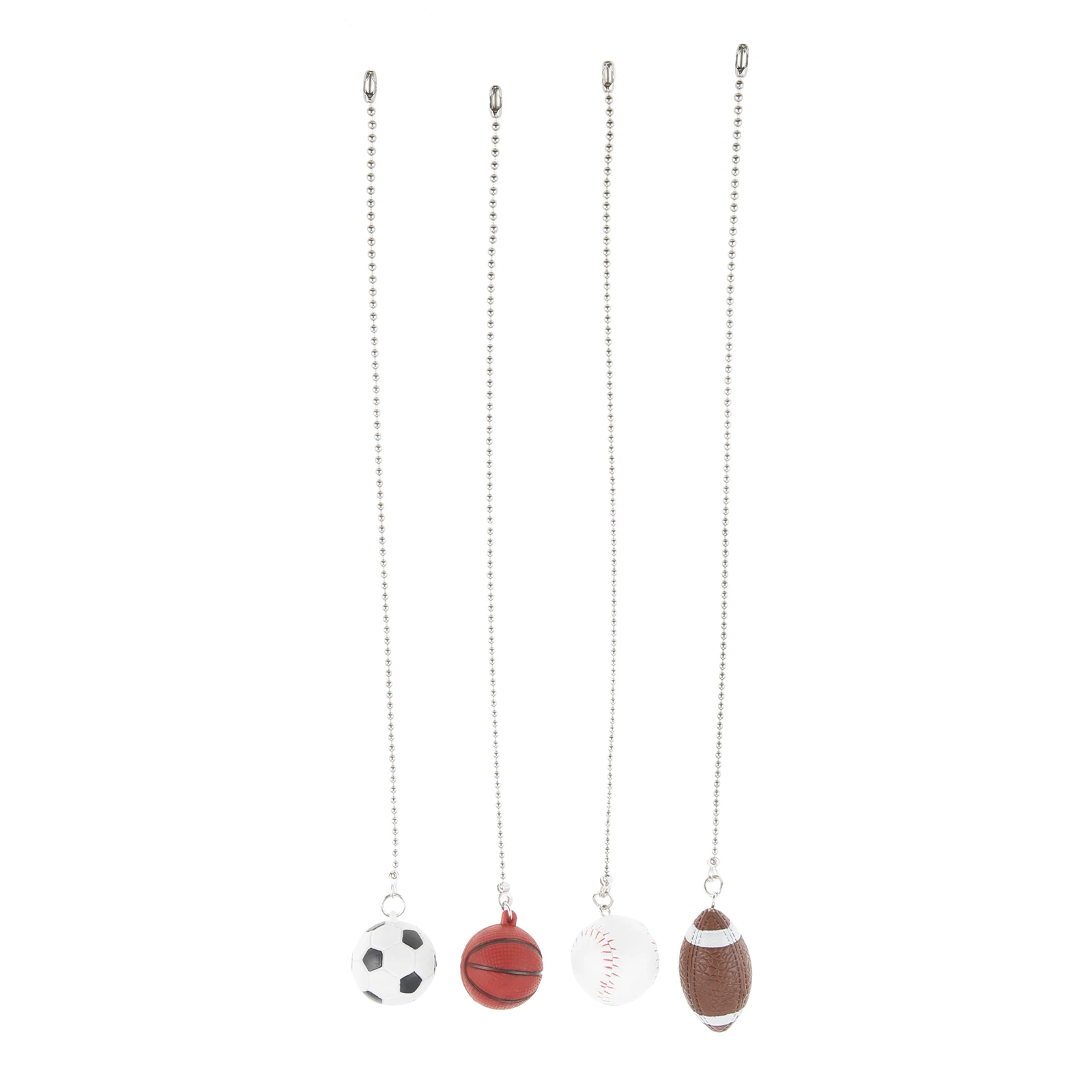 4pcs Ceiling Fan Pull Chain Ceiling Light Alloy Pendant Pull Chain Extension Chandelier Chain Extender Home Hardware Accessory