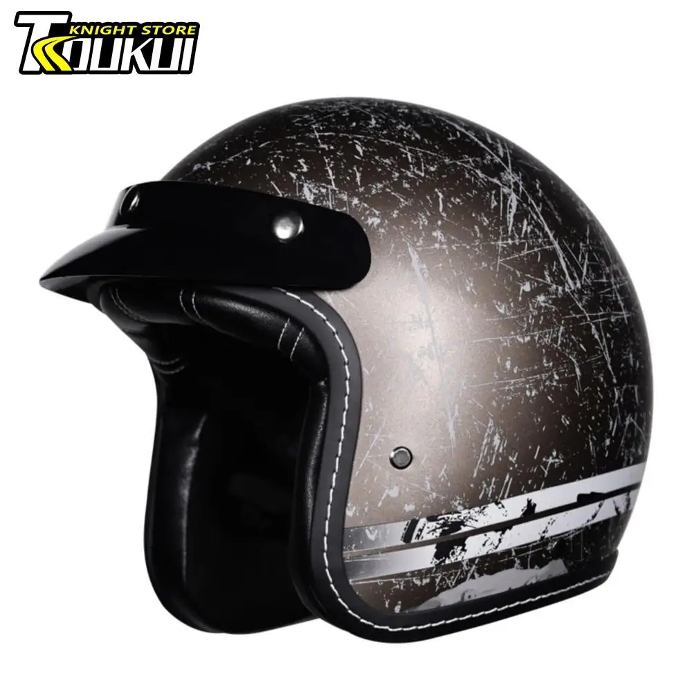 

Motorcycle Helmet Casco Moto Retro Moto Helmet Men Women Open Face Helmet Half Face DOT Certification Vintage Capacetes