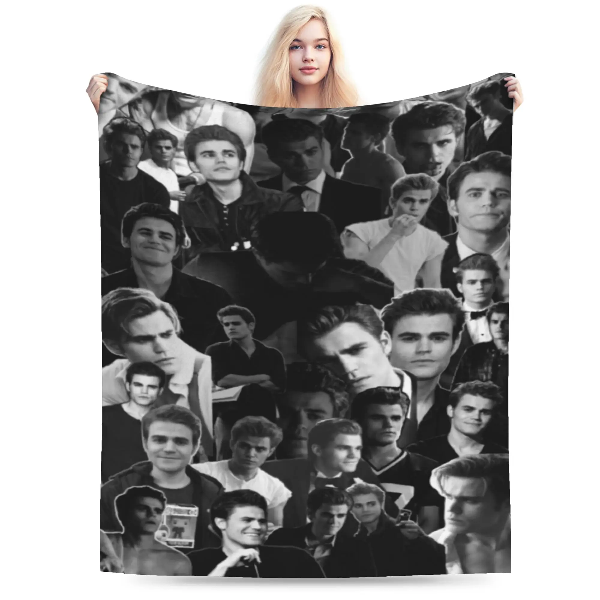 The Vampire Diaries Stefan Salvatore Blankets Super Soft Fleece Comfort Gift  Throw Blankets Quilt