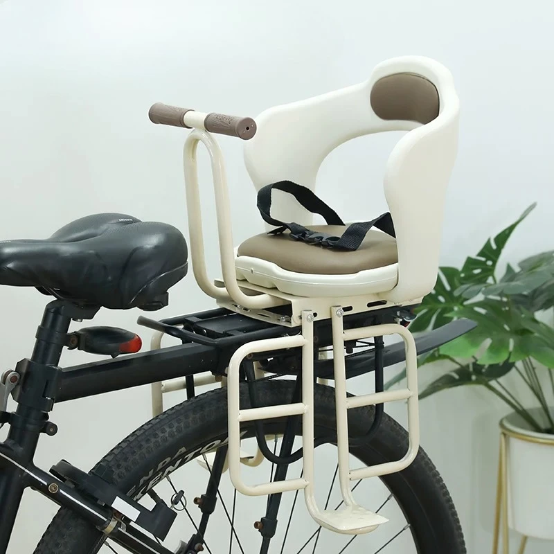 

Bicycle Rear Seat Saddle Child Bike Seat with Guardrails for Kids Bicycle Infant Saddle Seats Rack for Aged 6 Months To 6 Years
