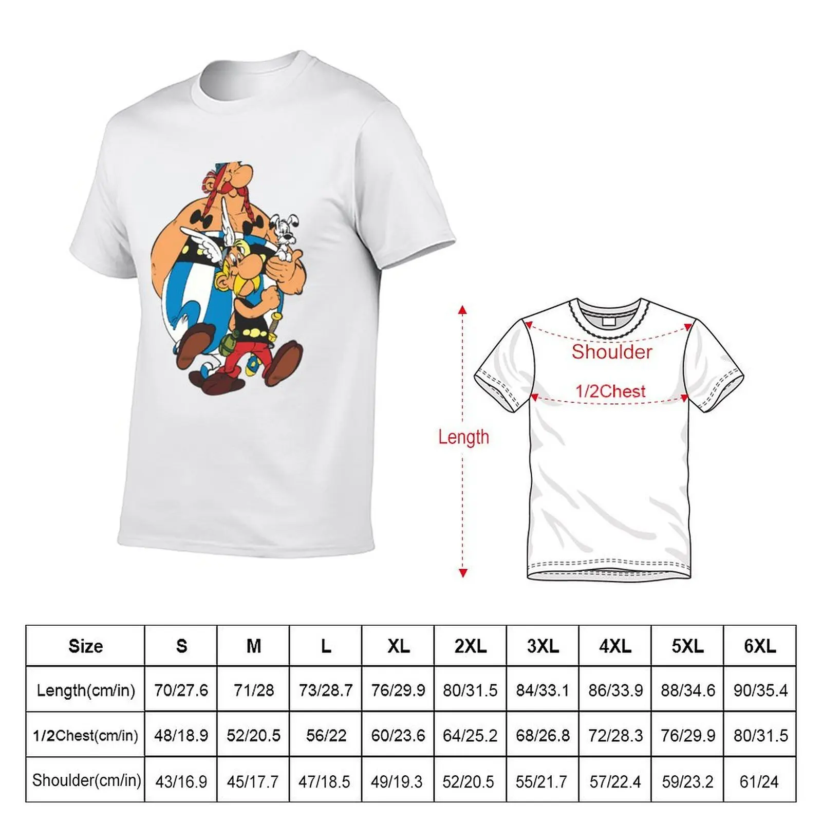 Asterix And Obelix Logo T-Shirt t shirt personalised cotton t shirt pack T-Shirt