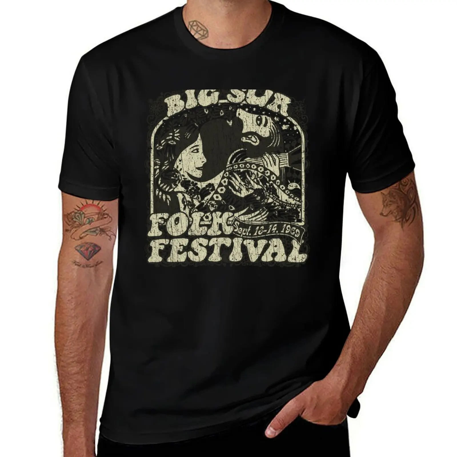 

Big Sur Folk Festival 1969 T-Shirt t shirts cotton 100% man t shirt designer t shirts for man graphic funny T-Shirt
