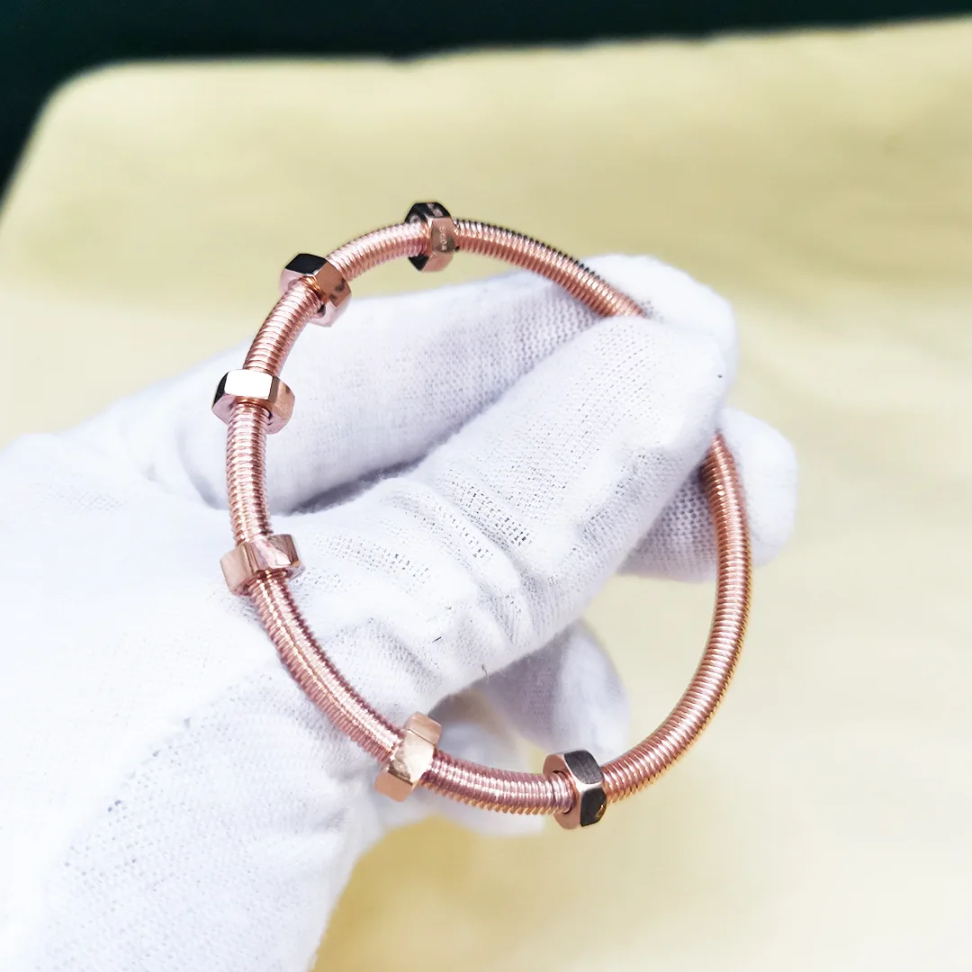 925 sterling silver spiral bracelet is women's fashion simple temperament luxury classic brand jewelry couple gift