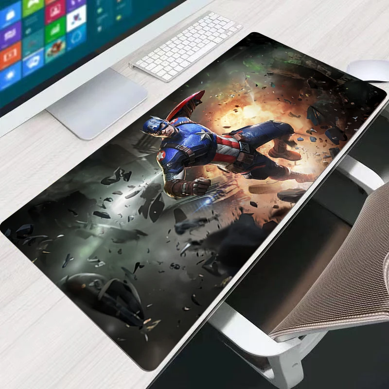 لوحة الماوس كابتن أمريكا ألعاب مكتب حصيرة جهاز كمبيوتر شخصي مثير أنيمي eSports لوحة المفاتيح لوحة المفاتيح ملحقات ألعاب الكمبيوتر المحمول لوحة الماوس