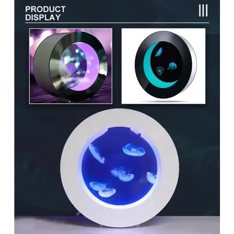 

Gold Seller O-shaped Jellyfish Aquarium for Display, Tabletop Jellyfish All-in-one Fish Tank@