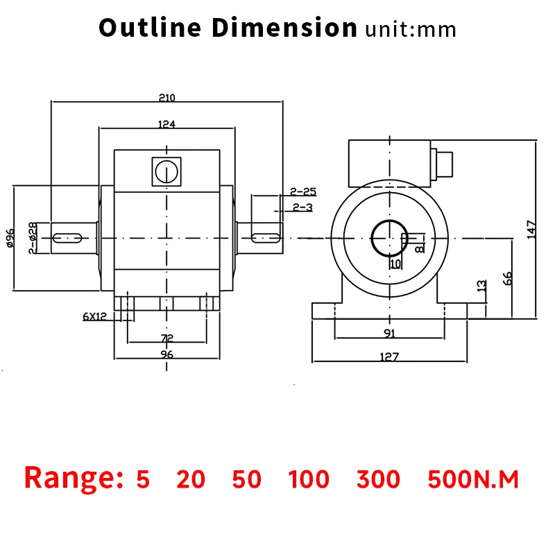 Range Rotational Torque Measurement Detection Automatic Force Measurement Weighing Dynamic Torque Sensor