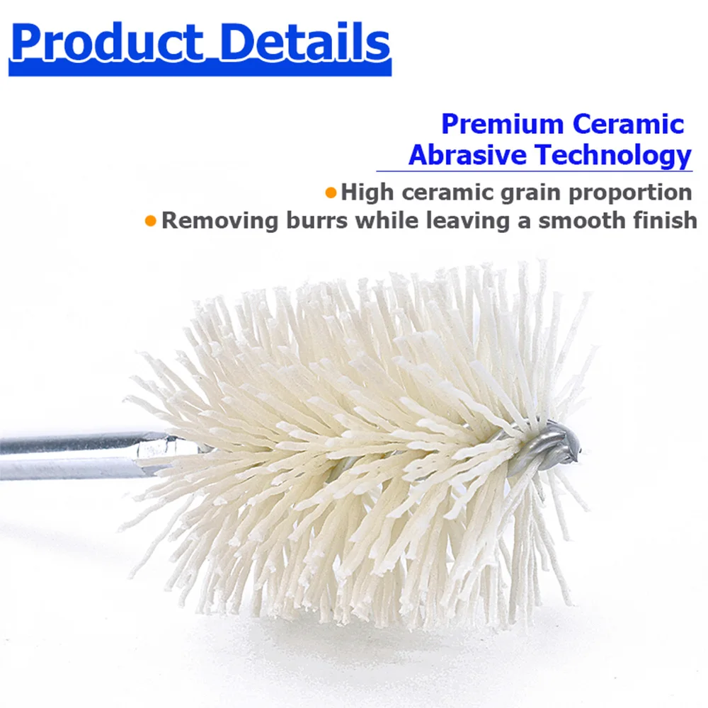 Spazzole per tubi in nylon abrasivo in ceramica Diametro interno Crosshole Sbavatura Preparazione superficiale Rimozione ruggine Lucidatura Pipeline Power Drills