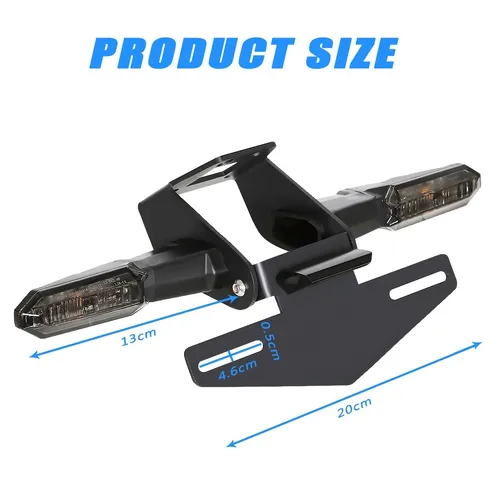 Imagen 2 del producto Soporte para matrícula de motocicleta, guardabarros trasero, Kit de señal de giro LED para KAWASAKI NINJA 250 400 500 Z500 Z400 Z300 Z250