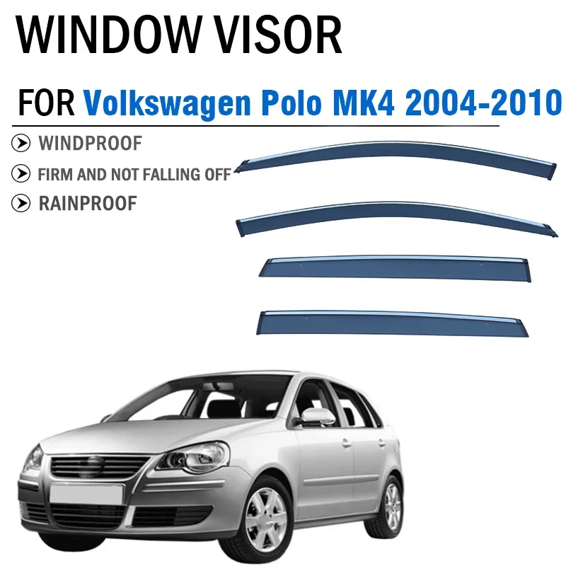 

For Volkswagen Polo mk4 2004-2010 Car Window Protector Sun Guard Vent Wind Visor Rain Guards Sun Shade car accessories exterior