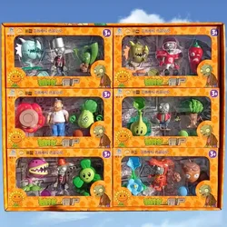 New Plants Vs. Zombies Game Figures Raiding Bamboo Trooper Giant Mecha Roadblock Zombies Dave Shooting Game Children'S Toys Gift