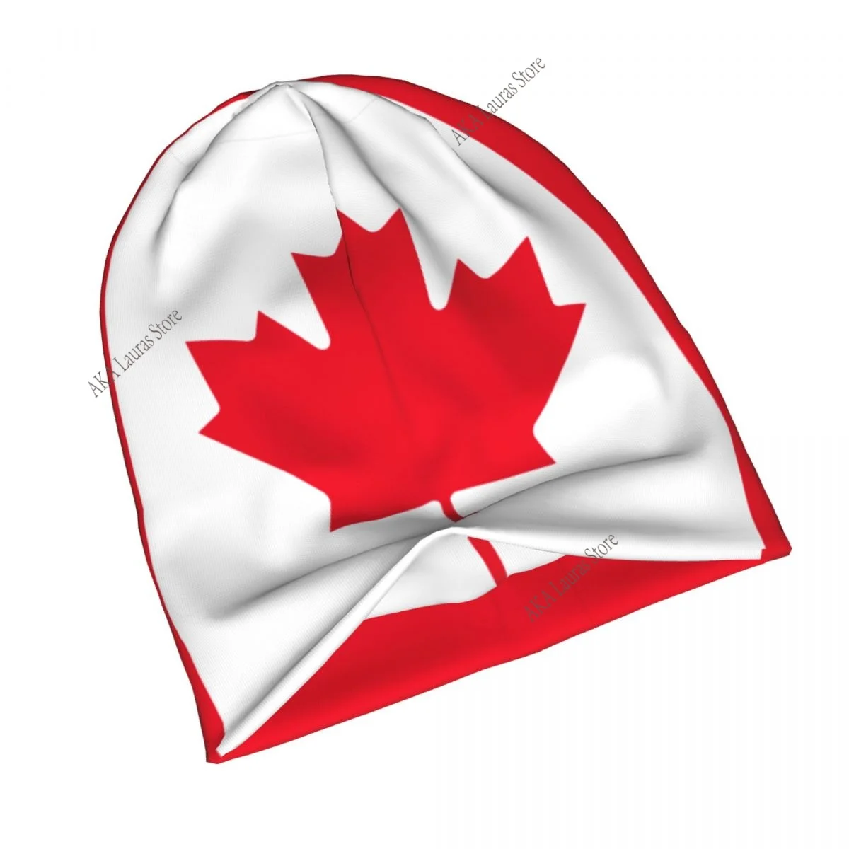 Canada Flag Men Women Beanies Windproof Ski Cap Double Layer Fabric Bonnet Hat