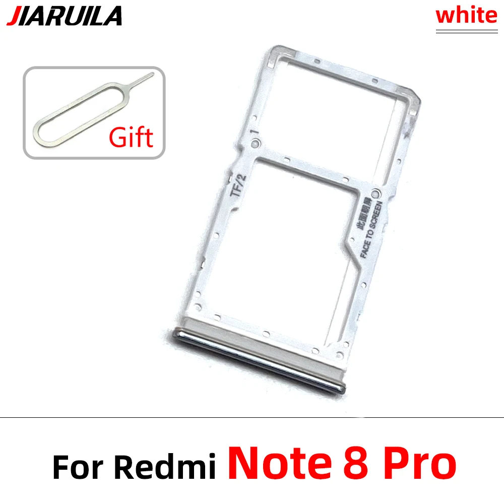 Carrello Vassoio (SILVER) tray porta scheda nano MONO Sim + SLOT SLITTA Alloggio Memoria Micro Sd CARD (MONOSIM Version) compatibile per XIAOMI REDMI  NOTE 8 PRO