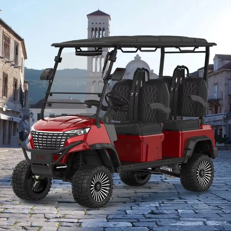 Versatile 4-Passenger Golf Cart Electric Utility Vehicle for Resort Campus Gated Community Transport High Ground Clearance