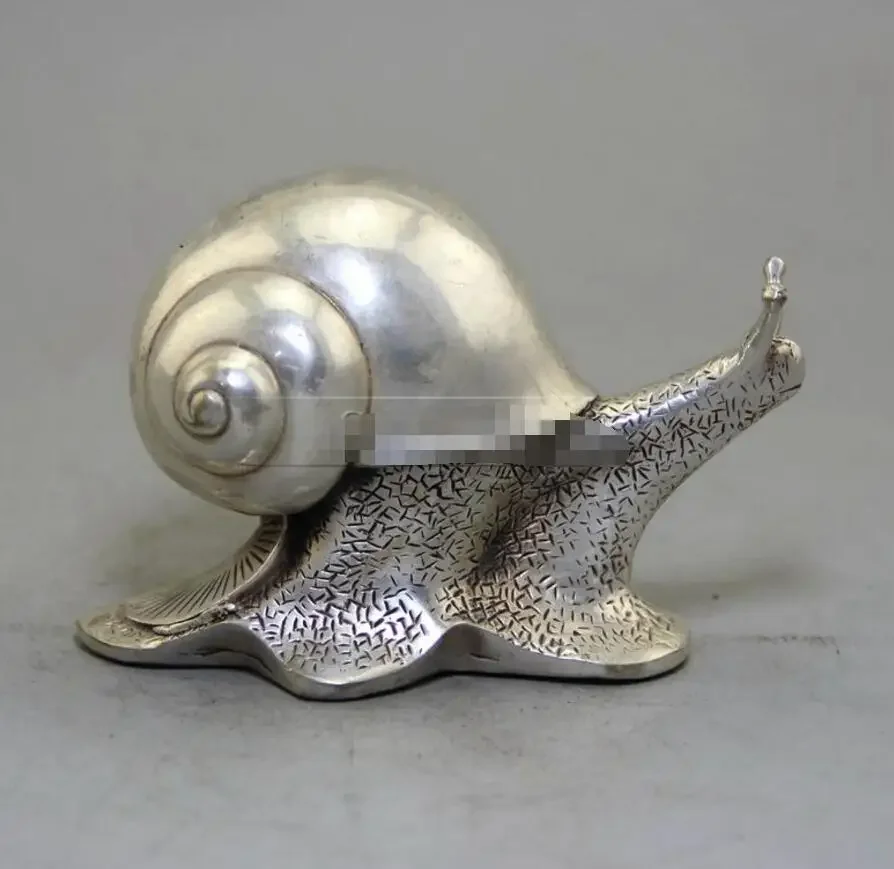 Copper Statue Factory direct sales of antique copper crafts wholesale collection of exquisite antique white copper snail ornamen