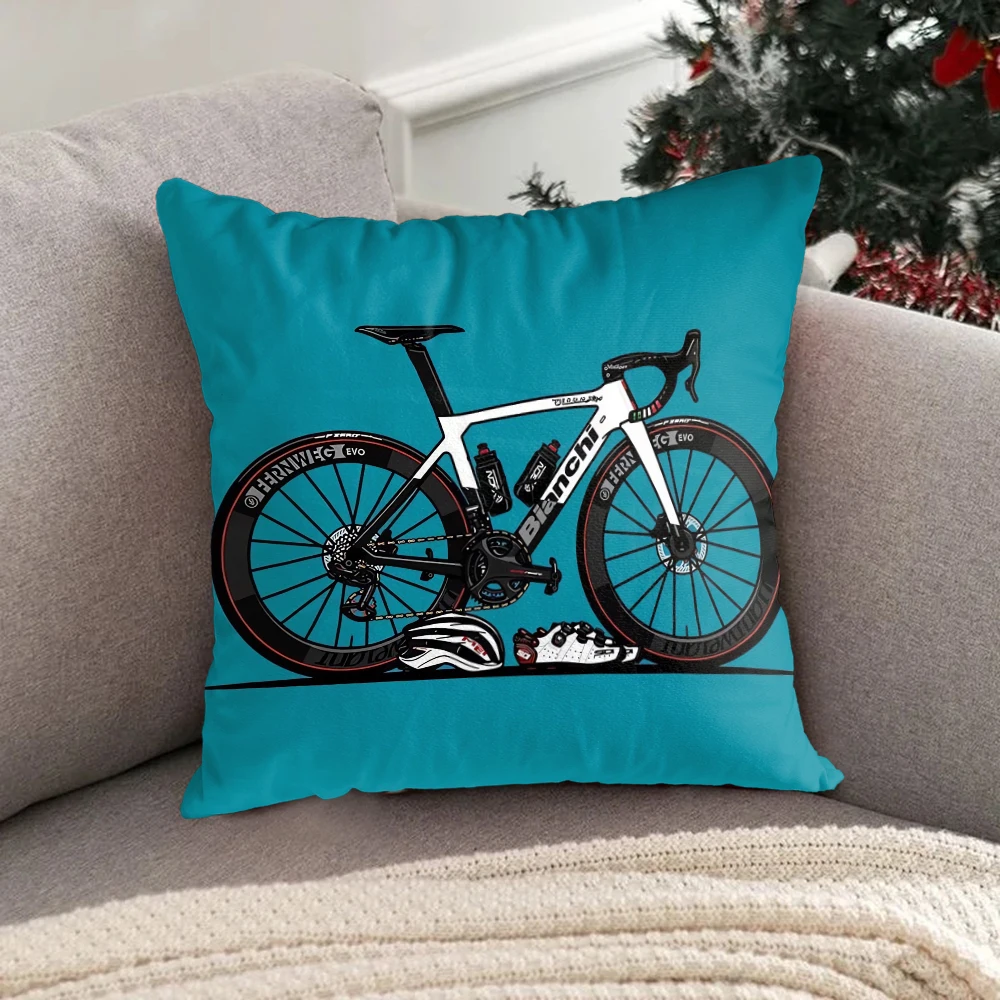 Passion Sport Bicycle Cushion Cover Pillowcases B-Bianchi Pillowcase 30x30 Leisure Brand Bike Pillow Case Car Bed Room Decor