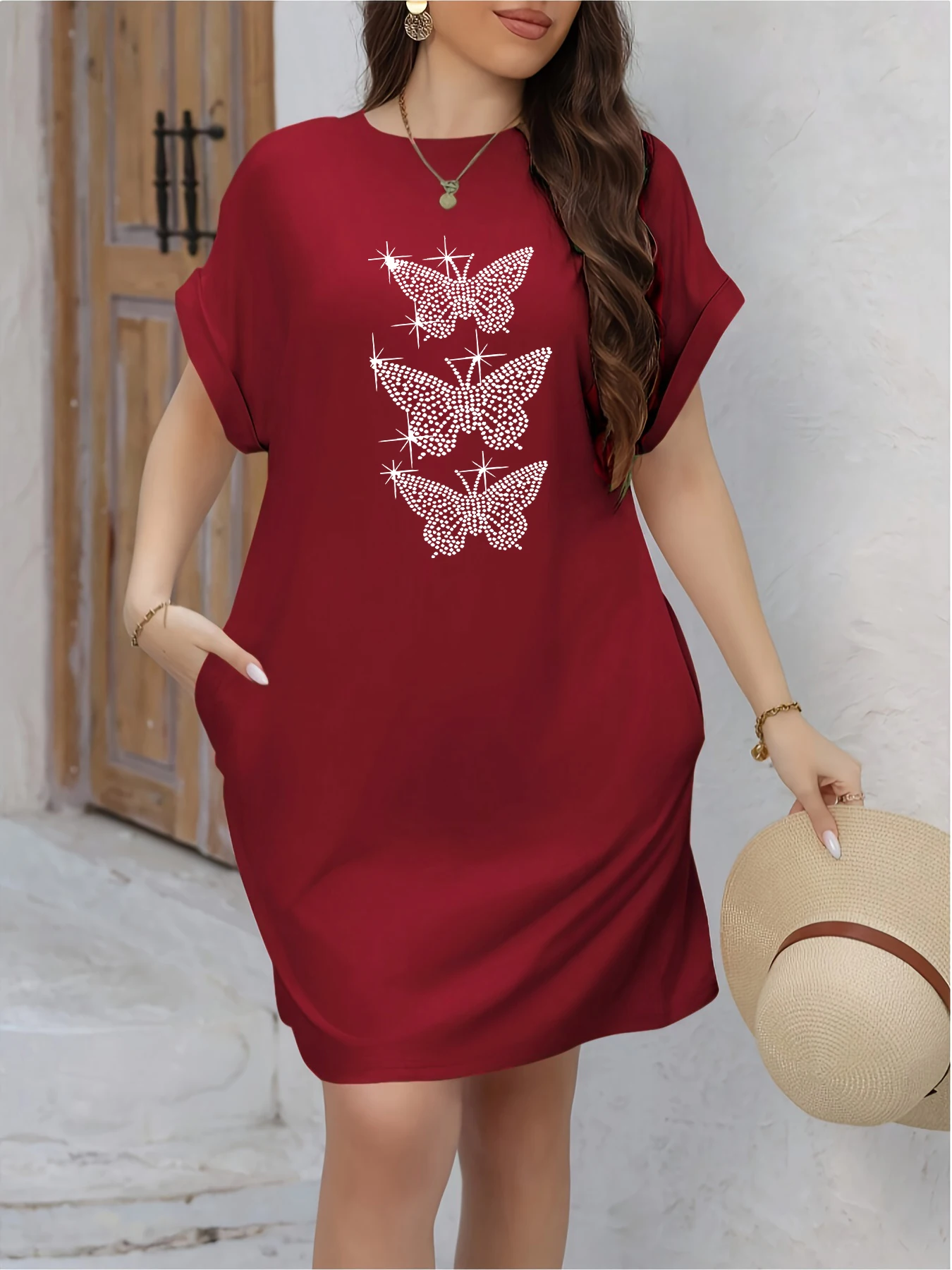 Robe t-shirt graphique Paris décontractée pour femmes, manches courtes, col rond, coupe ample, printemps et été