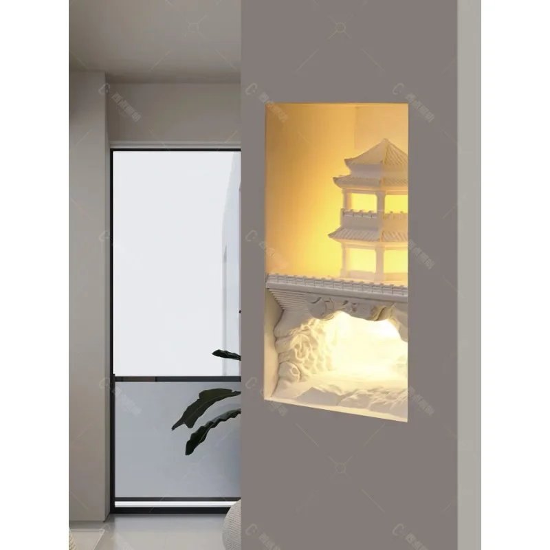 Quiet valley gypsum lamp embedded induction wall lamp corner living room staircase embedded corridor buried corner lamp