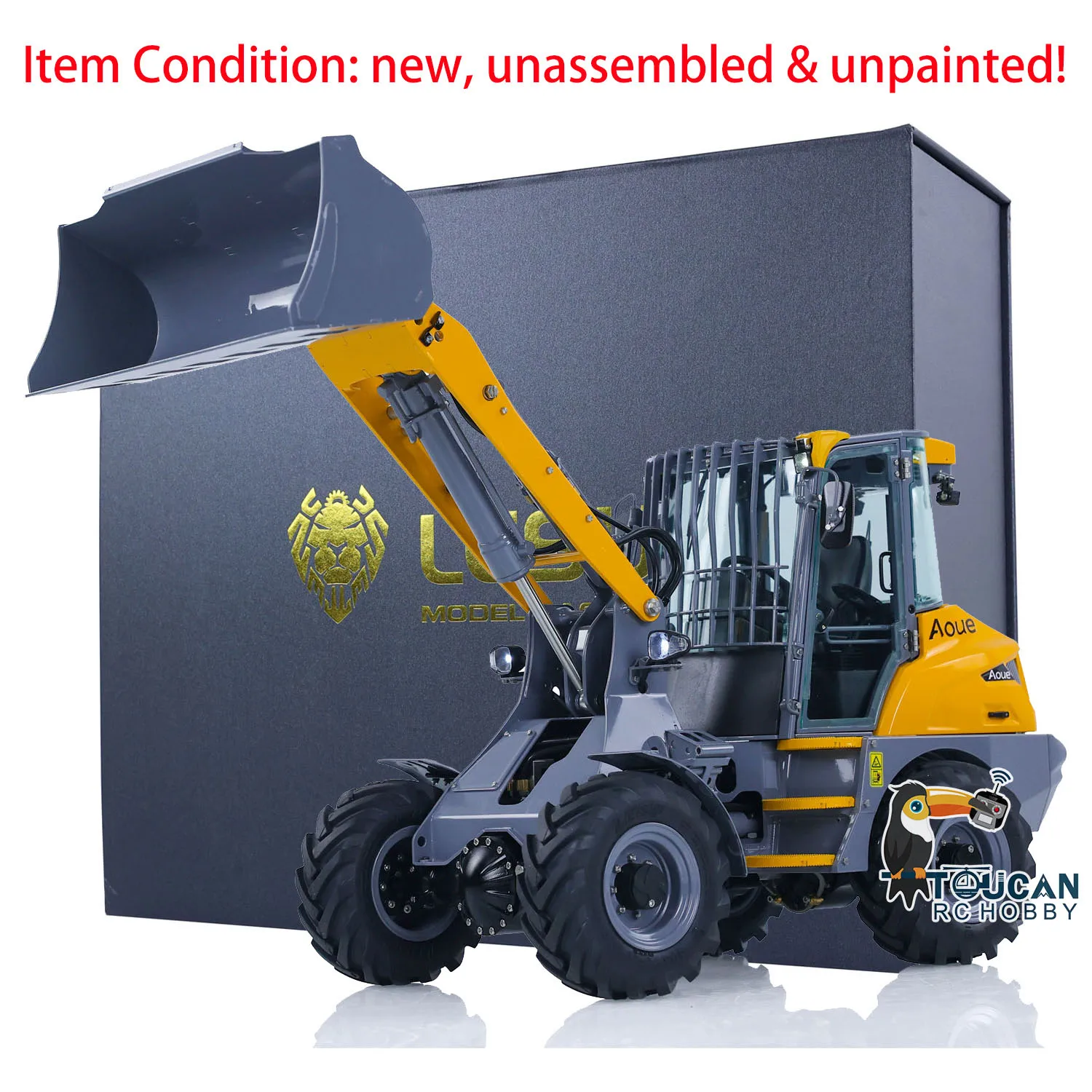 

LESU RC Loader Kits Aoue-MCL8 1/14 Hydraulic Metal Unpainted Unassembled Construction Truck Model Light Sound Toy TH22928