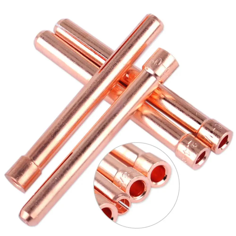 Imagem -02 - Tungstênio Elétrodo Collet Tig Tocha Consumíveis Collet para Wp17 Wp18 Wp26 Tig Tocha 1.6 2.0 2.4 3.2 mm de