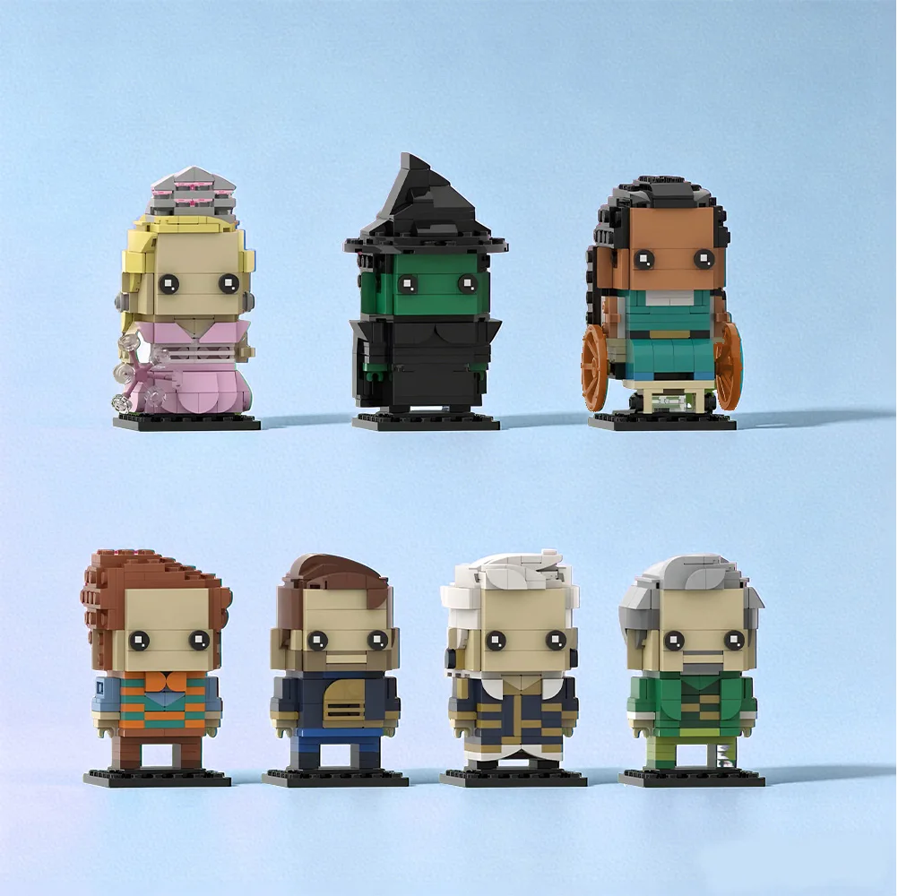 MOC Movie Magic Witch Bricks Elphaba Glinda Magic Witch Action Figures Building Blocks Model Assembly Toys Kids Birthday Gifts