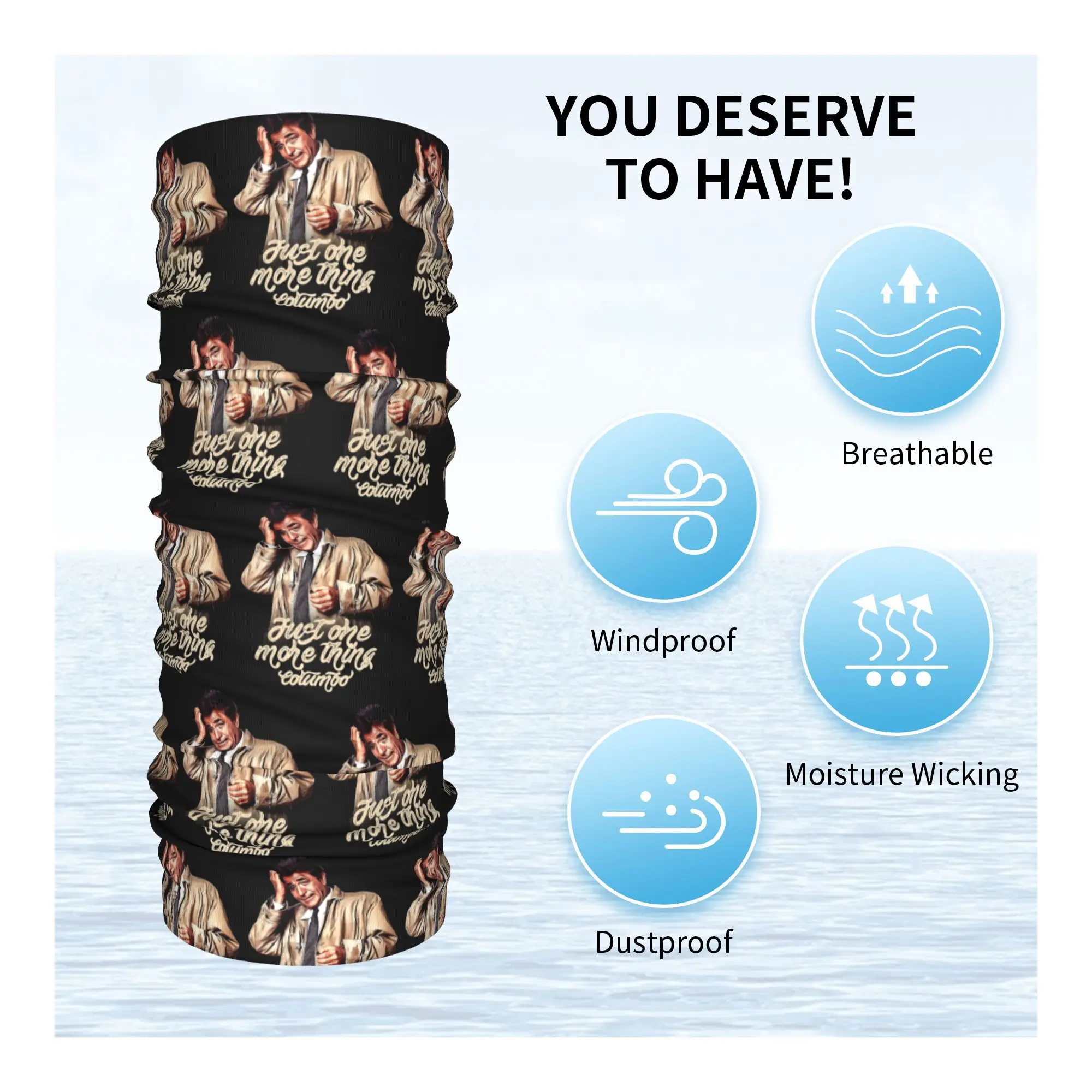 Columbo - TV Shows Bandana Neck Cover Printed Wrap Scarf Warm Face Mask Outdoor Sports Unisex Adult Winter