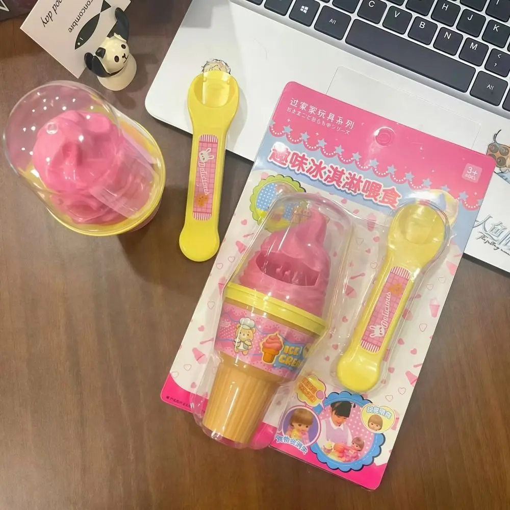 Simulation Food Japanese Early Education Toy Role Play Feature Play House Style Cone Pudding Feeding Toy Creative Decompression