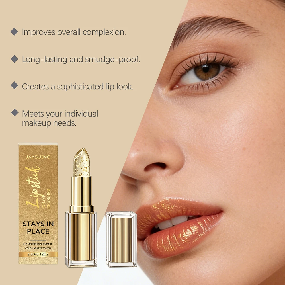 Color Changing Lipstick,PH Temperature Sensitive Lipstick,Natural Tinted Lip Moisturizer Lip Glowing,Lip Makeup Tools