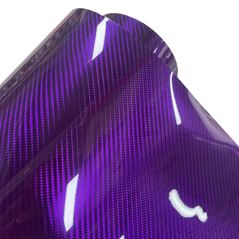 Premium PET Glanz 5D Chrom Lila Carbonfolie Vinyl-Wrapping-Folie Klebefolie Aufkleber Motorrad Auto Wrapping Folie mit Luftkanälen – Detail 1